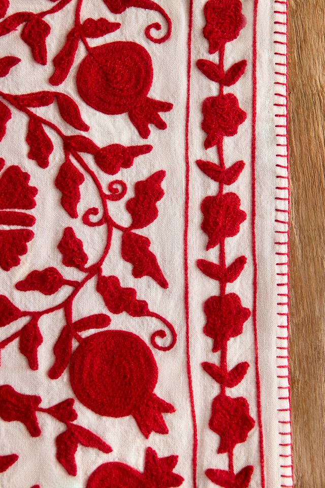 Pomegranate Crewel Stitch Runner #2