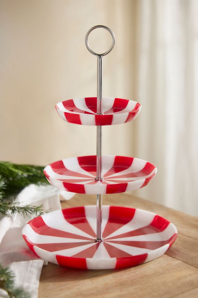 Terrain Candy Stripe Resin Tiered Stand #1