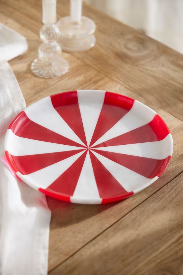 Terrain Candy Stripe Resin Serving Platter #1