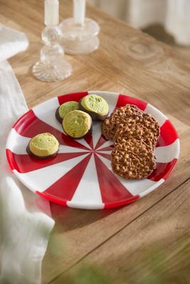 Terrain Candy Stripe Resin Serving Platter