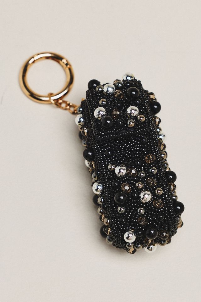 By Anthropologie Beaded Lipstick Case Bag Charm #1