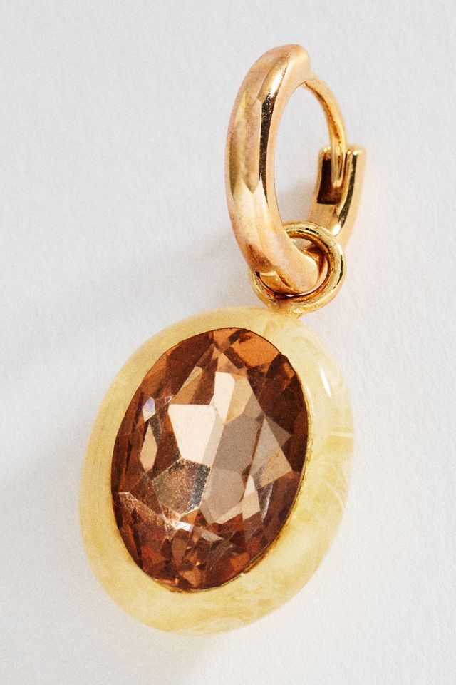 By Anthropologie Statement Bezel Earrings #1