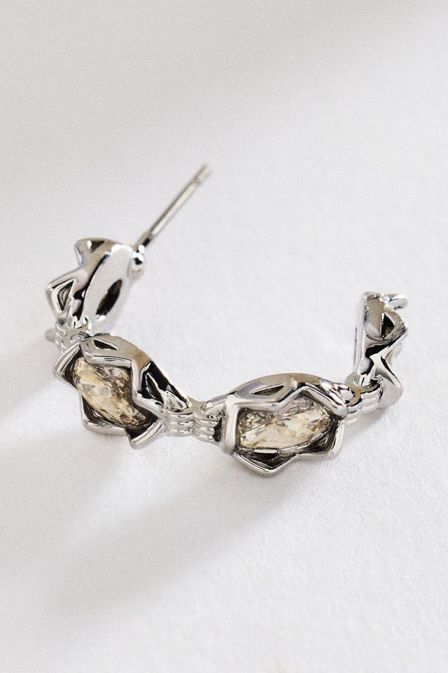 By Anthropologie Lattice Hoop Earrings #1