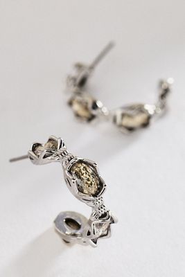 By Anthropologie Lattice Hoop Earrings