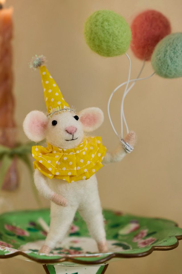 Birthday Balloons Mouse Felt Critter #1