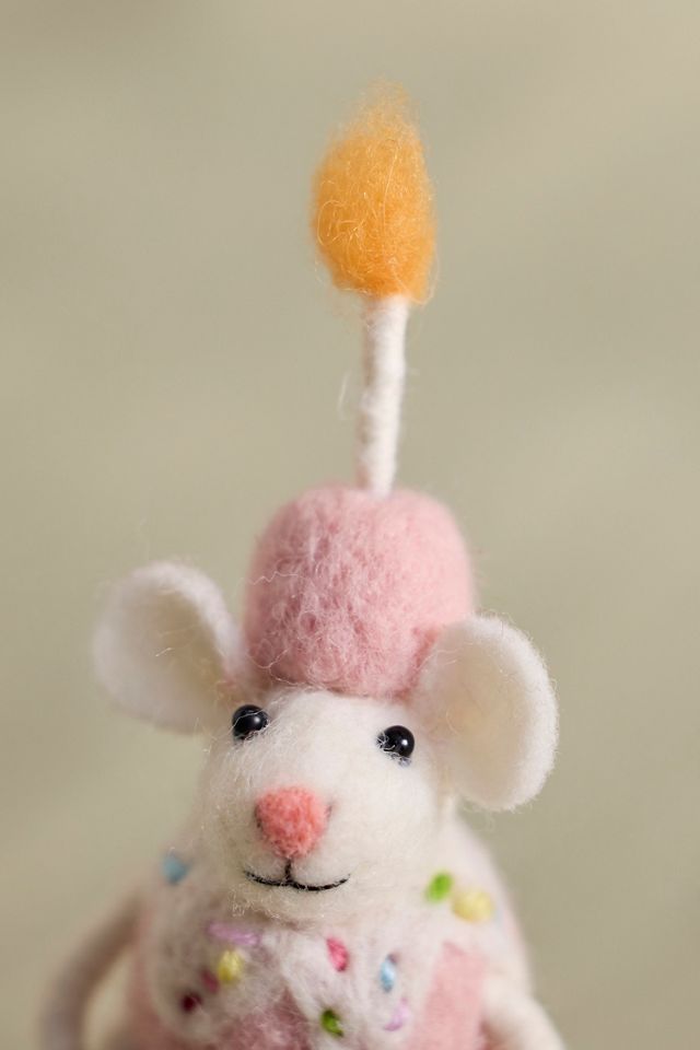 Birthday Cake Mouse Felt Critter #1