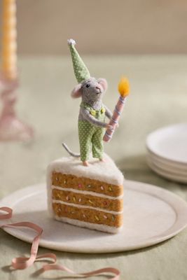 Cake Slice Mouse Felt Critter