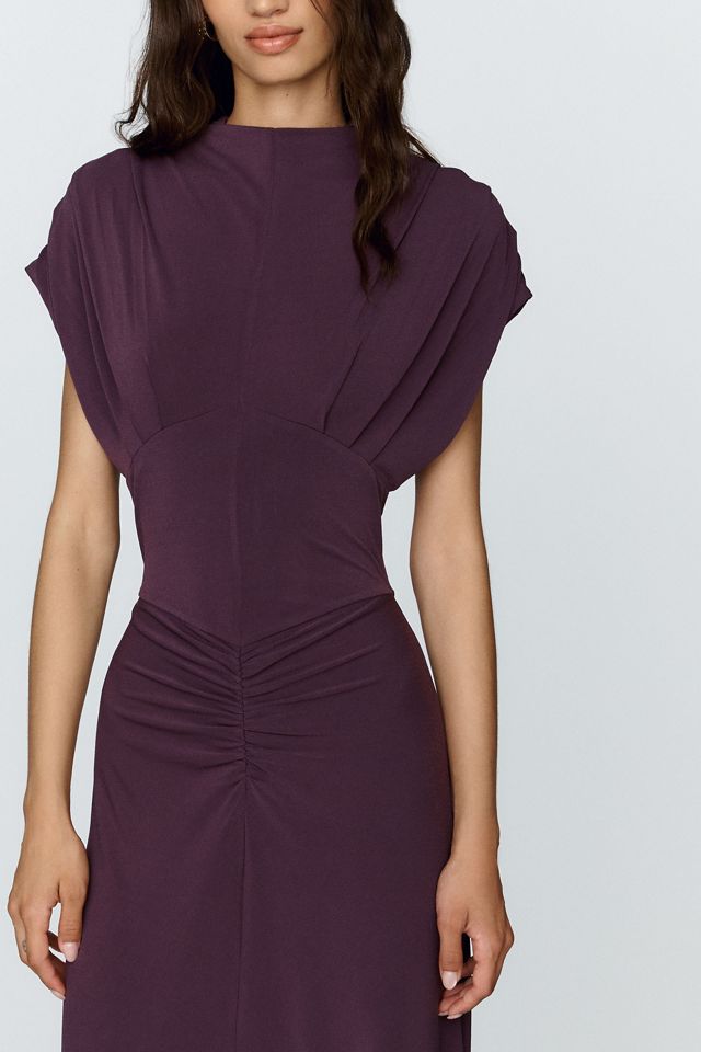 BHLDN Ruched Drop Waist Midi Dress #3