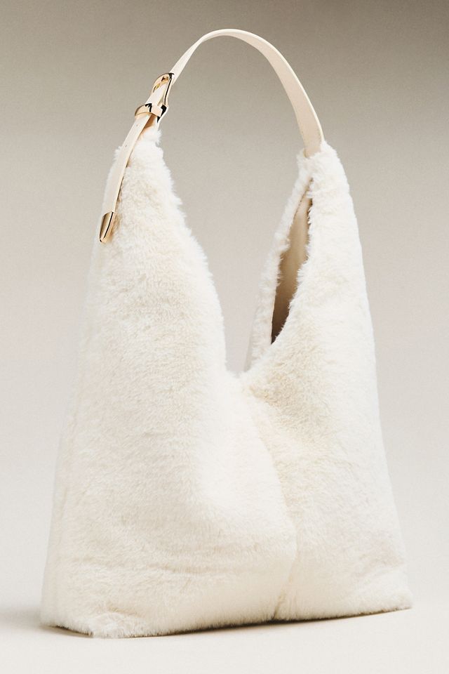 Love Knot Faux Fur Slouchy Bag #1