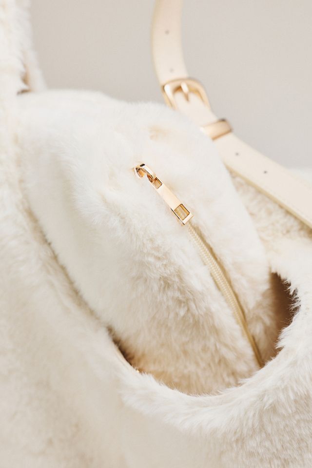 Love Knot Faux Fur Slouchy Bag #2