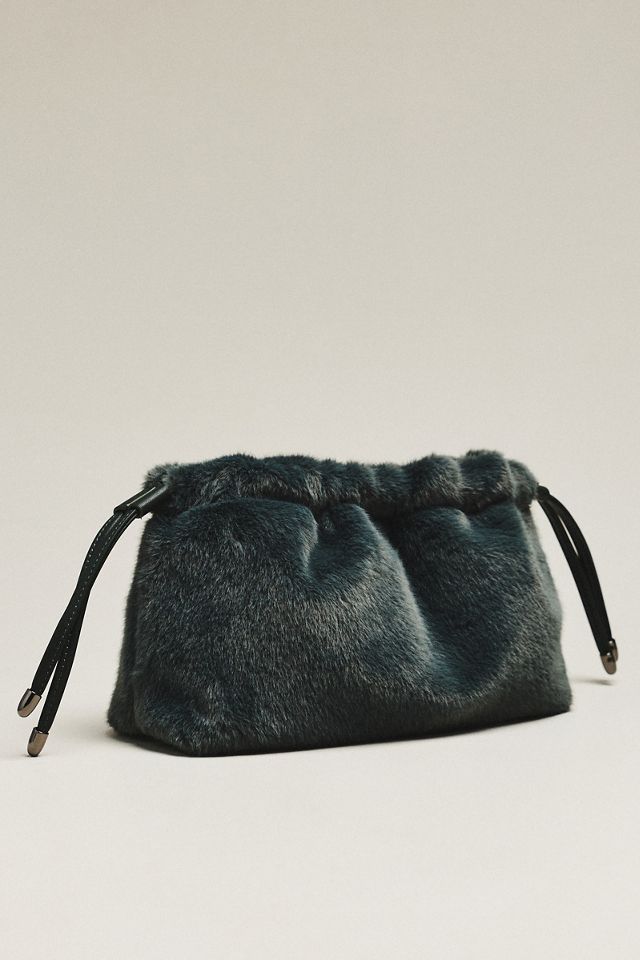 Maeve Cinched Faux Fur Clutch #1