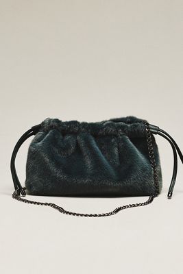 Maeve Cinched Faux Fur Clutch