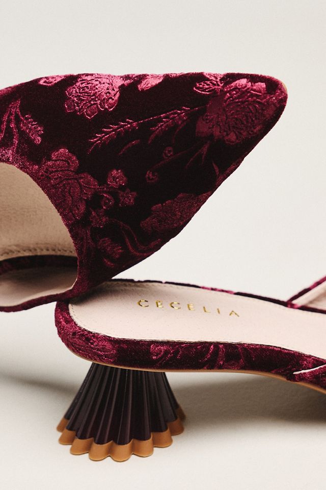 Cecelia New York Melony Velvet Mule Heels #2
