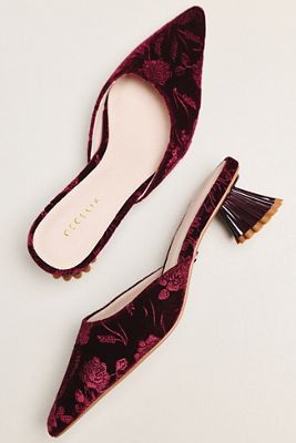 Cecelia New York Melony Velvet Mule Heels