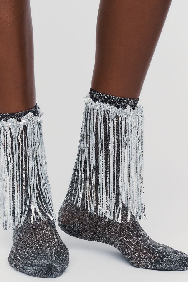 High Heel Jungle Stevie Metallic Socks #1