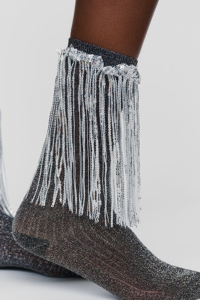 High Heel Jungle Stevie Metallic Socks #2