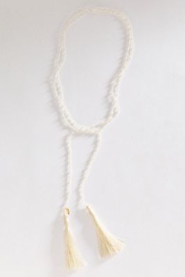 Wrap Tassel Beaded Lariat Necklace