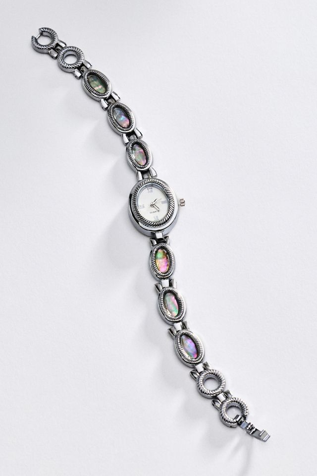 By Anthropologie Mother of Pearl Chain Watch #1