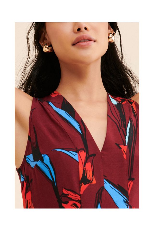 corey lynn calter pleated maxi dress Corey Lynn Calter Floral Maxi Dress