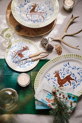 Terrain Reindeer Stoneware Side Plate