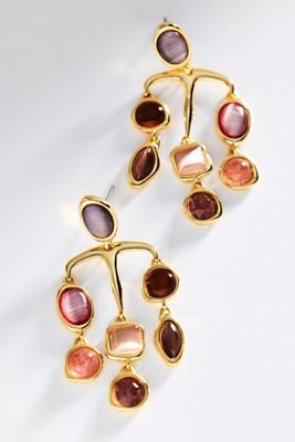 By Anthropologie Gemstone Organic Drop Earrings