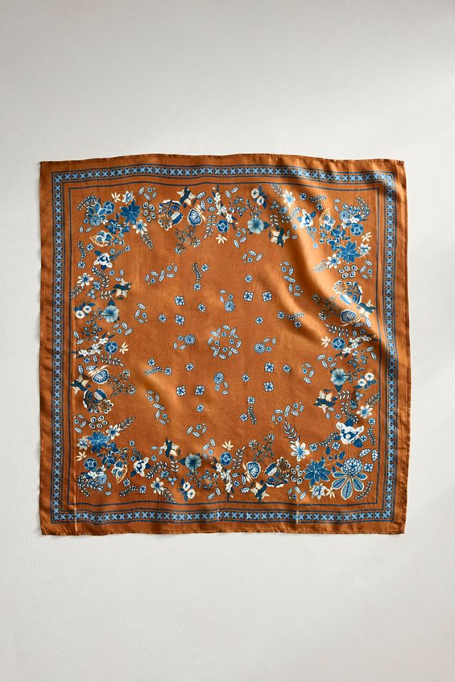 Botanical Silk Bandana #1