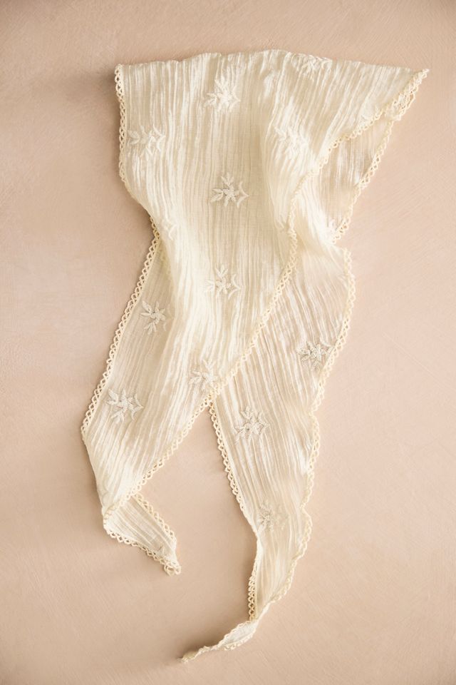 Embroidered Gauze Bandana #1