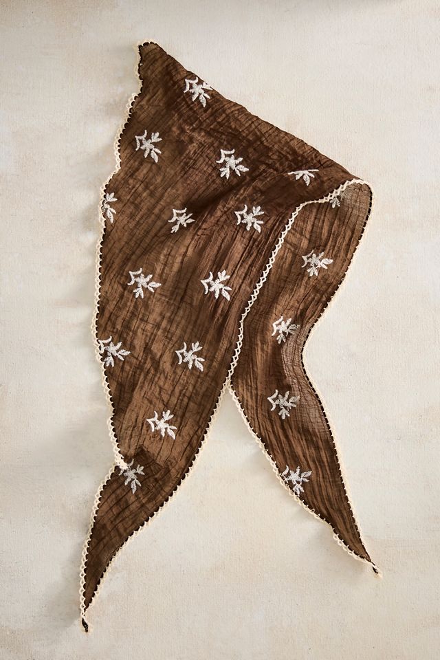 Embroidered Gauze Bandana #1