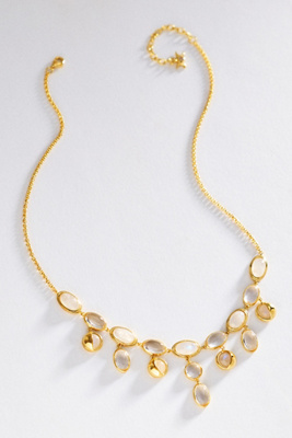 Awe Inspired Midnight Reflection Collar Necklace In Gold