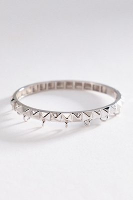 Awe Inspired Sapphire Armor Hinge Cuff Bracelet In Silver