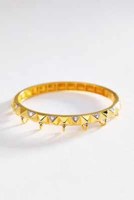 Awe Inspired Sapphire Armor Hinge Cuff Bracelet In Gold