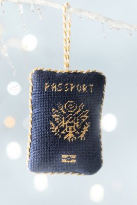 Furbish Needlepoint Passport Ornament