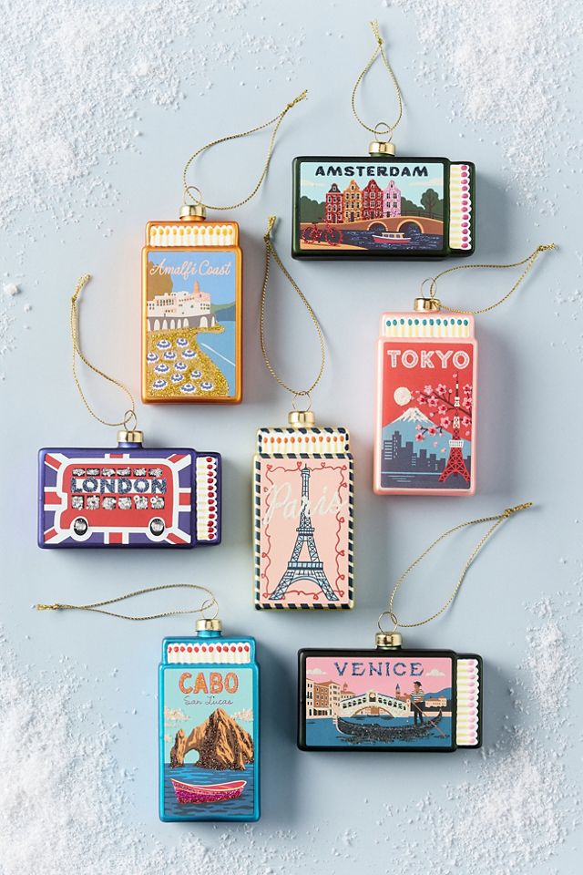 Furbish Studio Glass Matchbook Ornaments: Abroad Edition #1