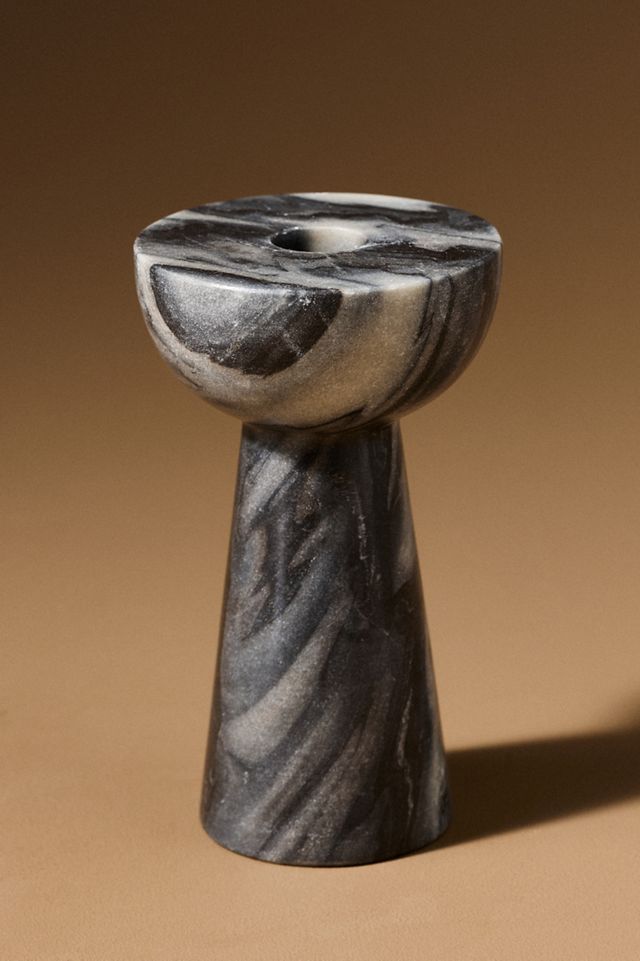 Blue Pheasant Marble Candle Holder #2