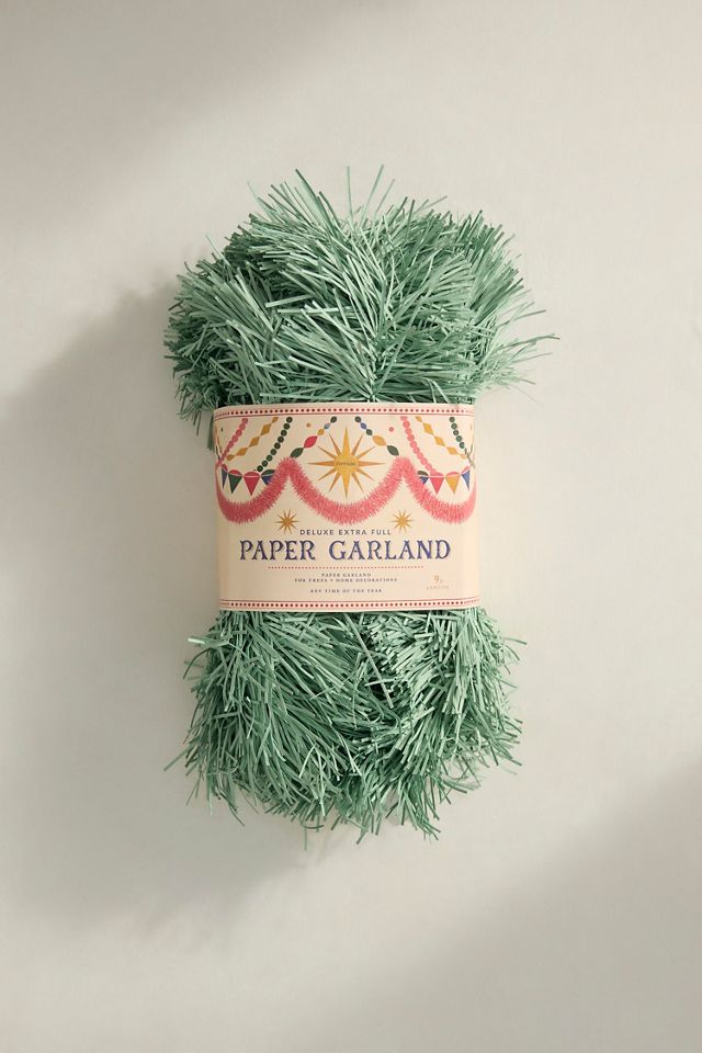 Paper Fringe Garland, Green #2