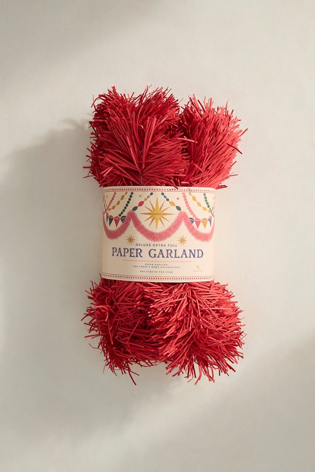 Paper Fringe Garland, Red #2