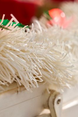 Paper Fringe Garland, White