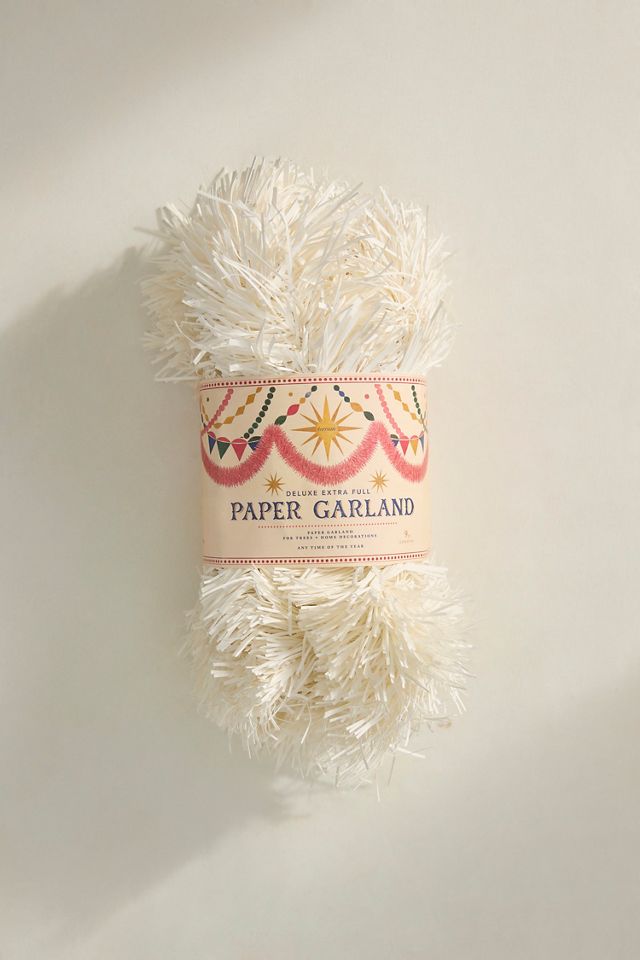 Paper Fringe Garland, White #1