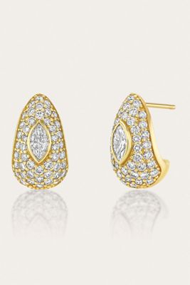 Billie Simone Jewelry Diamond Drip Stud Earrings