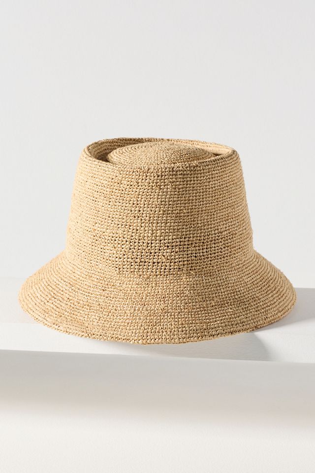 Brixton Ellee Straw Bucket Hat #1