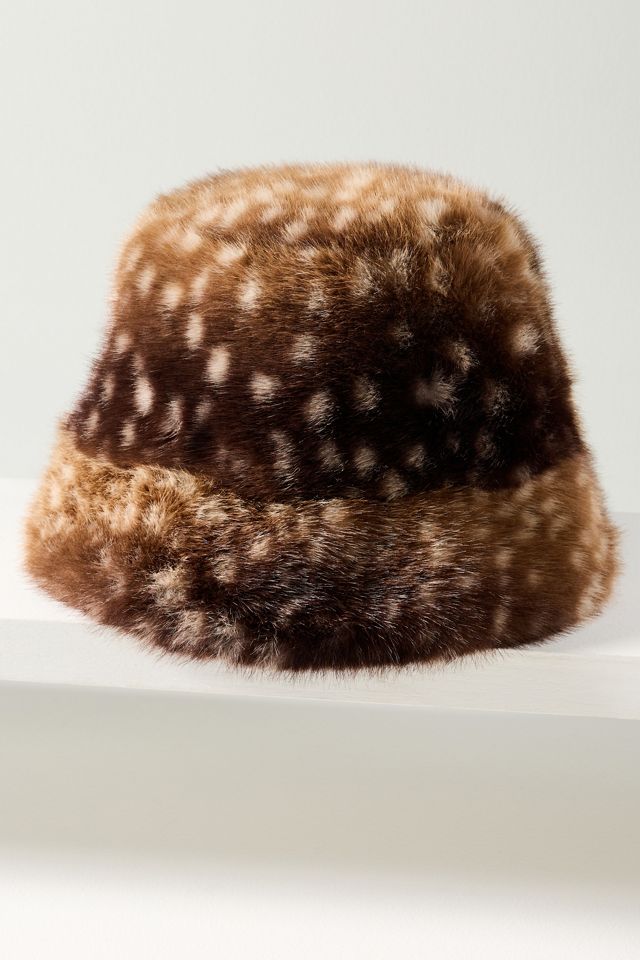 By Anthropologie Faux Fur Bucket Hat #1