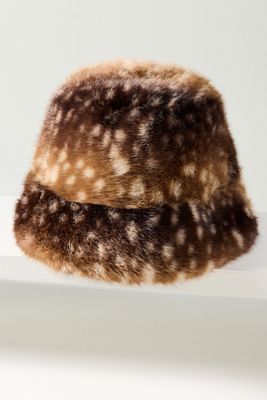 By Anthropologie Faux Fur Bucket Hat
