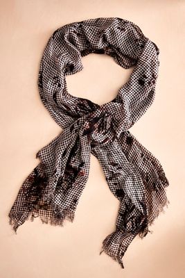Gingham Floral Micromodal Scarf