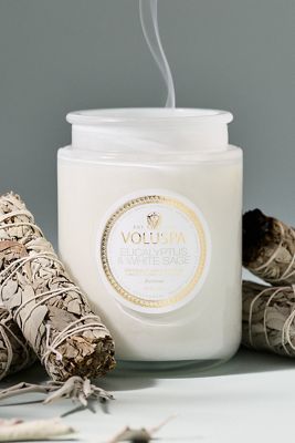 Voluspa Fresh Eucalyptus & White Sage Glass Jar Candle