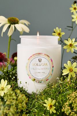 Voluspa Floral Wildflowers Glass Jar Candle