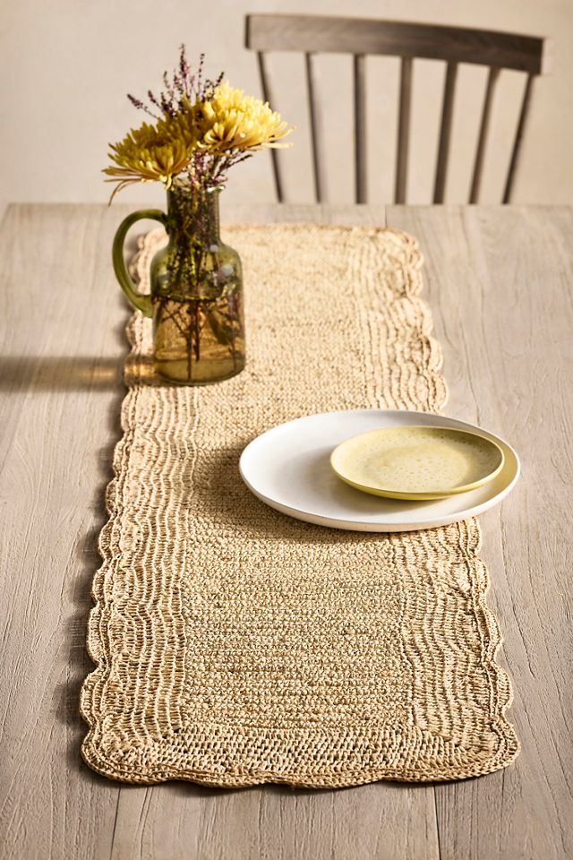 Scalloped Raffia Runner #1