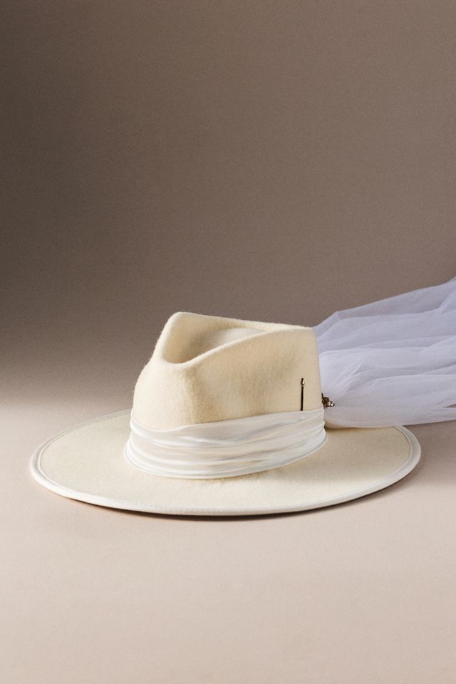 Meshika Hats Til Death Do Us Part Veiled Fedora #2