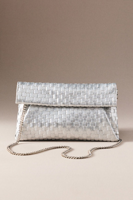 Moda Luxe Priscilla Metallic Clutch In Silver