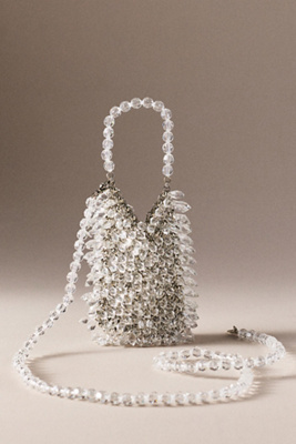 Moda Luxe Mariah Beaded Mini Bag In Silver