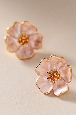 Hibiscus Flower Post Earrings